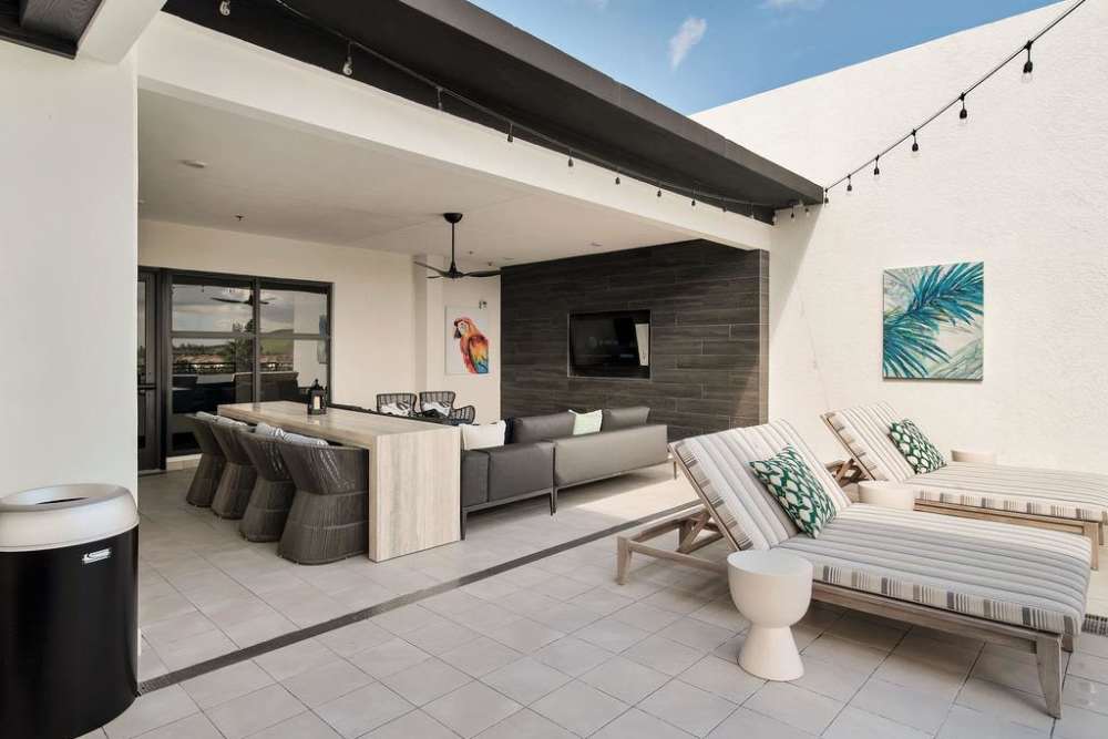 Lounge poolside at Palmera in Doral, Florida