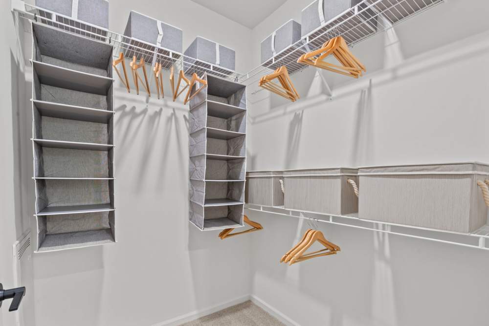 Large closets at Palmera in Doral, Florida
