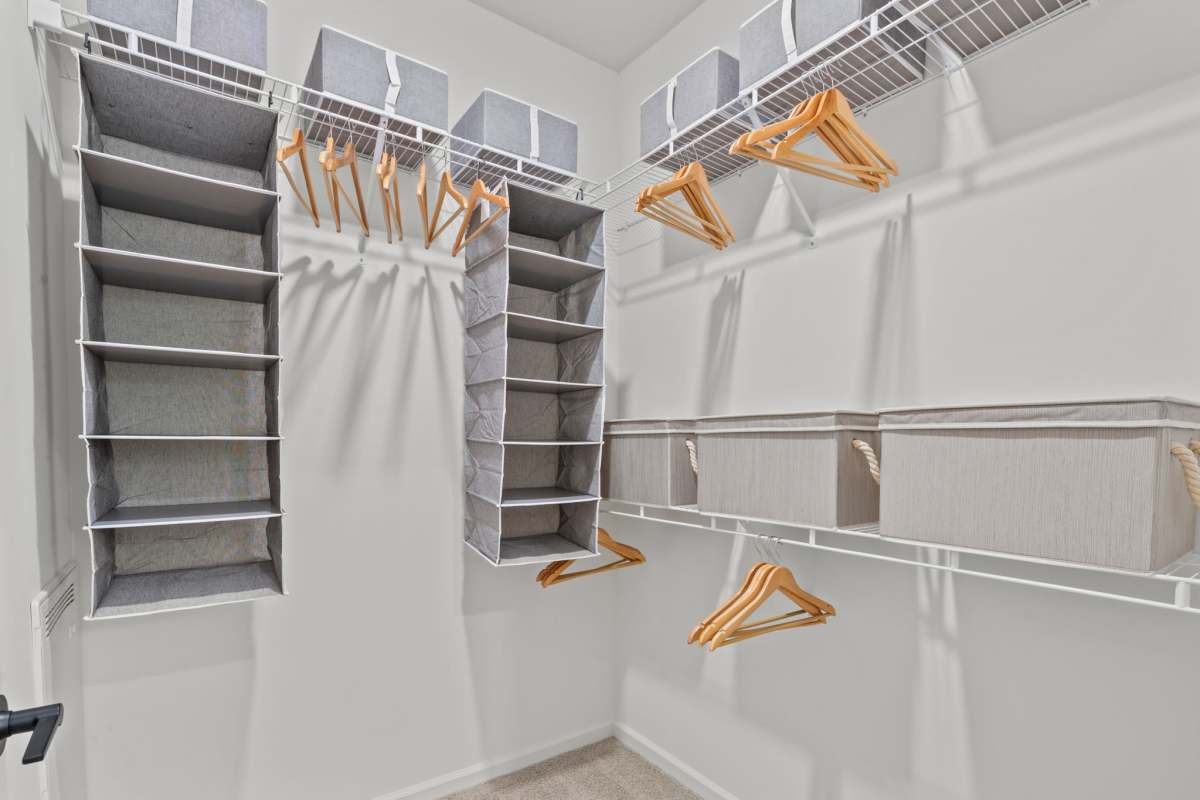 Very spacious closets at Palmera in Doral, Florida