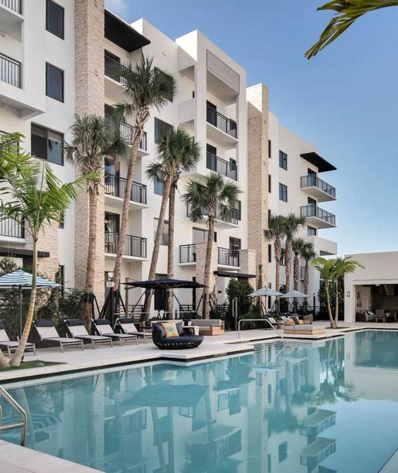Lounge poolside at Palmera in Doral, Florida