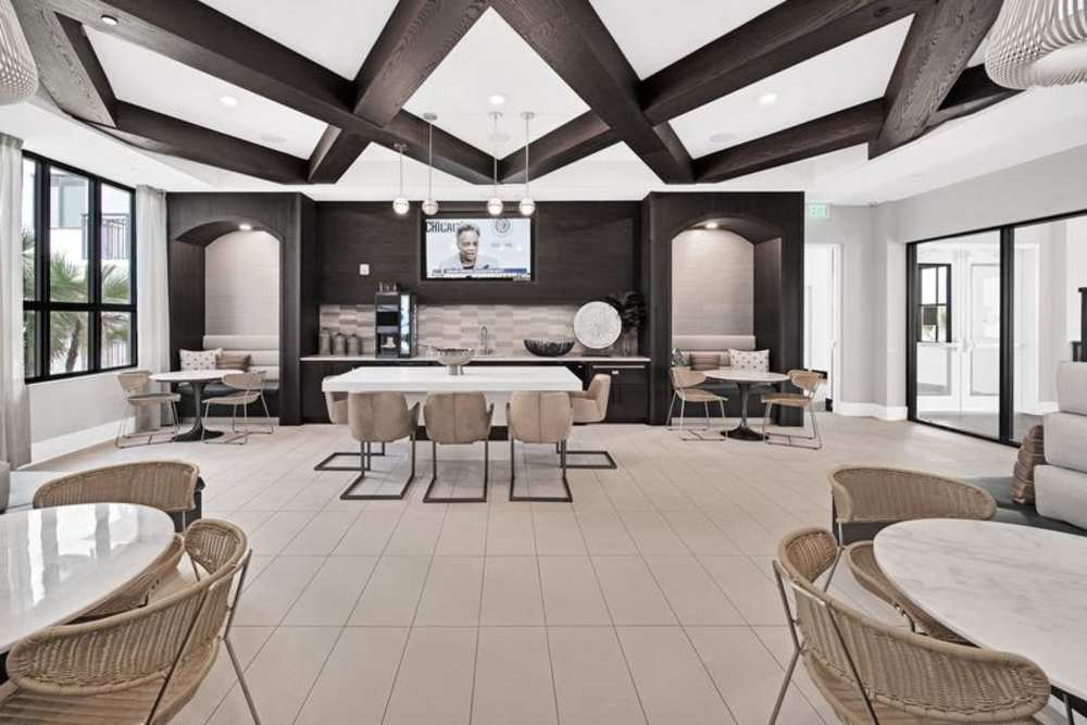 Expansive Co-Working Lounge With Work Stations at Palmera in Doral, Florida