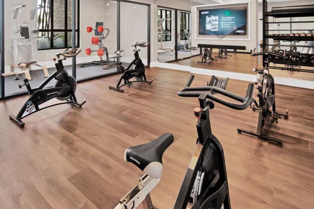 Fitness Center With Nautilus And TRX Equipment at Palmera in Doral, Florida