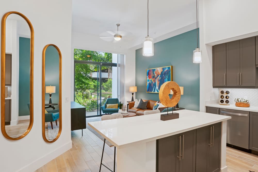 Ample kitchen counter space at Palmera in Doral, Florida 