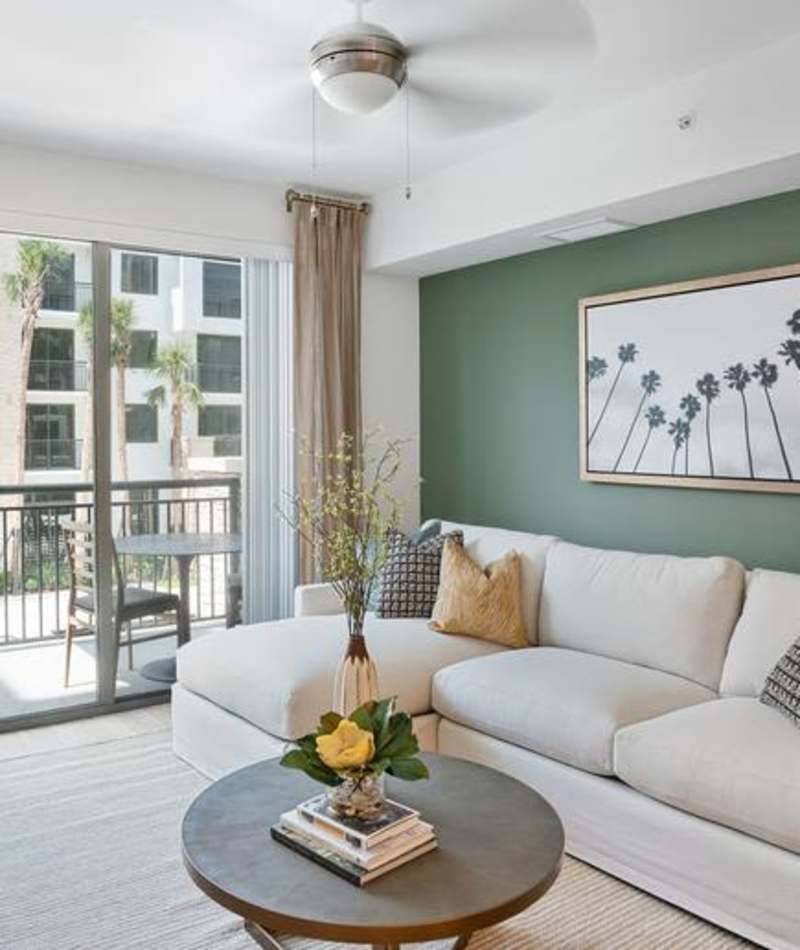 Open living space at Palmera in Doral, Florida