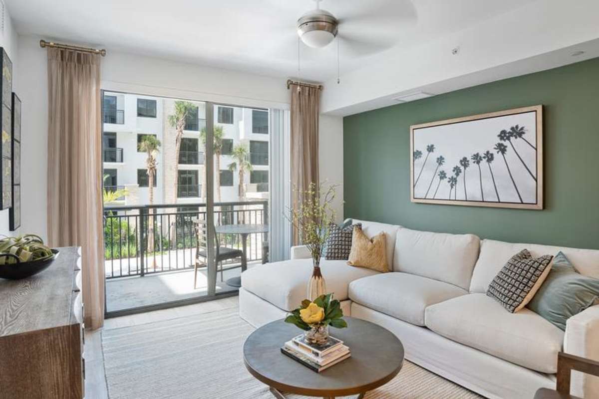 Open living space at Palmera in Doral, Florida